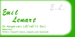 emil lenart business card